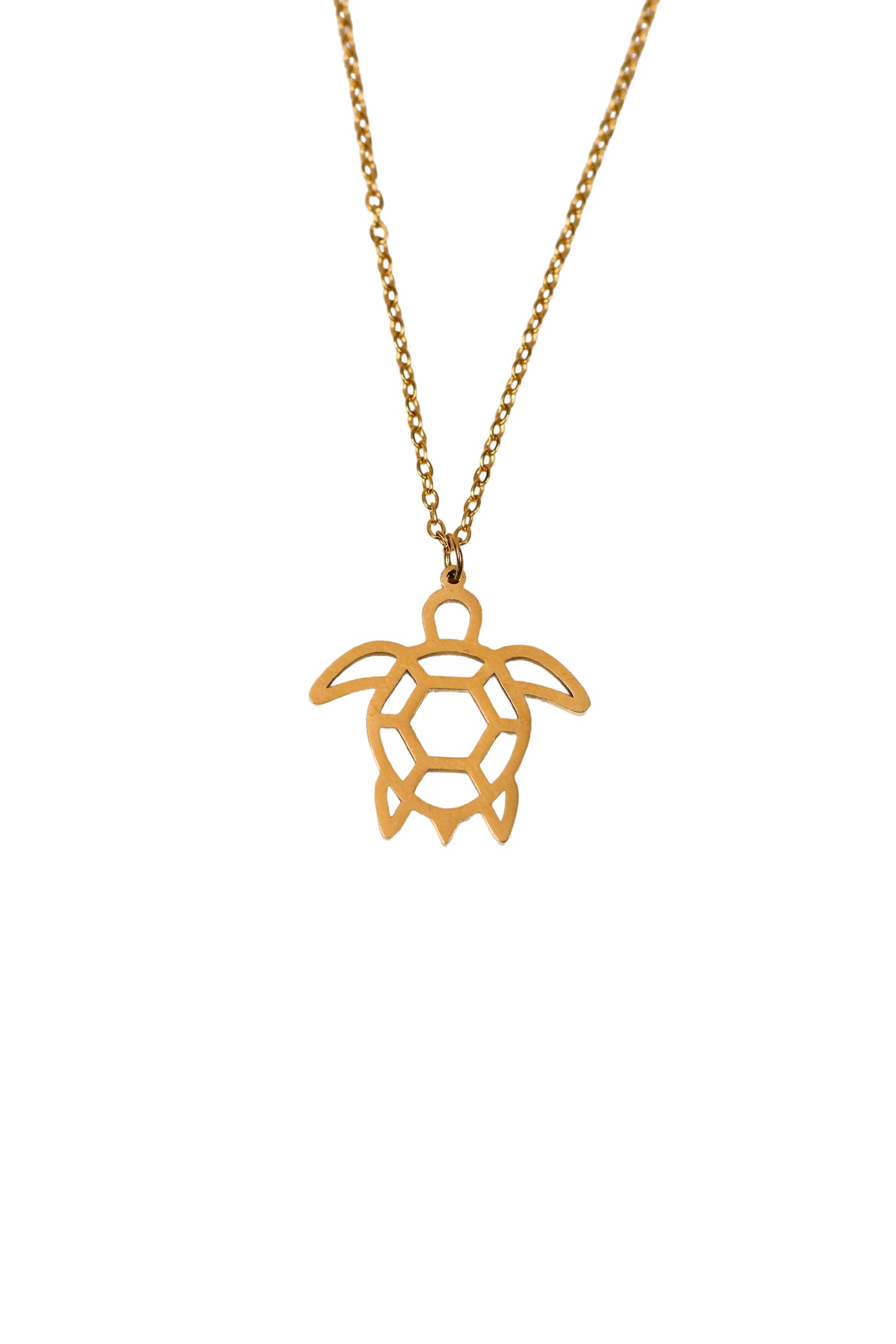 Turtle Model Gold Color Steel Women's Necklace-Touch the Nature