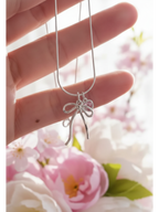 Kalpli Fiyonk Kolye Gümüş Kaplama Çelik Kadın Kolye - Pinterest Kolye