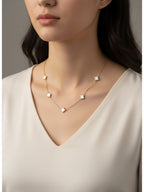 Mini Yonca Modeli Kadın Paslanmaz Çelik Kolye - Kararma Yapmaz Çift Taraflı