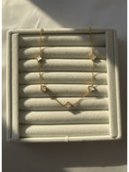 Mini Yonca Modeli Kadın Paslanmaz Çelik Kolye - Kararma Yapmaz Çift Taraflı