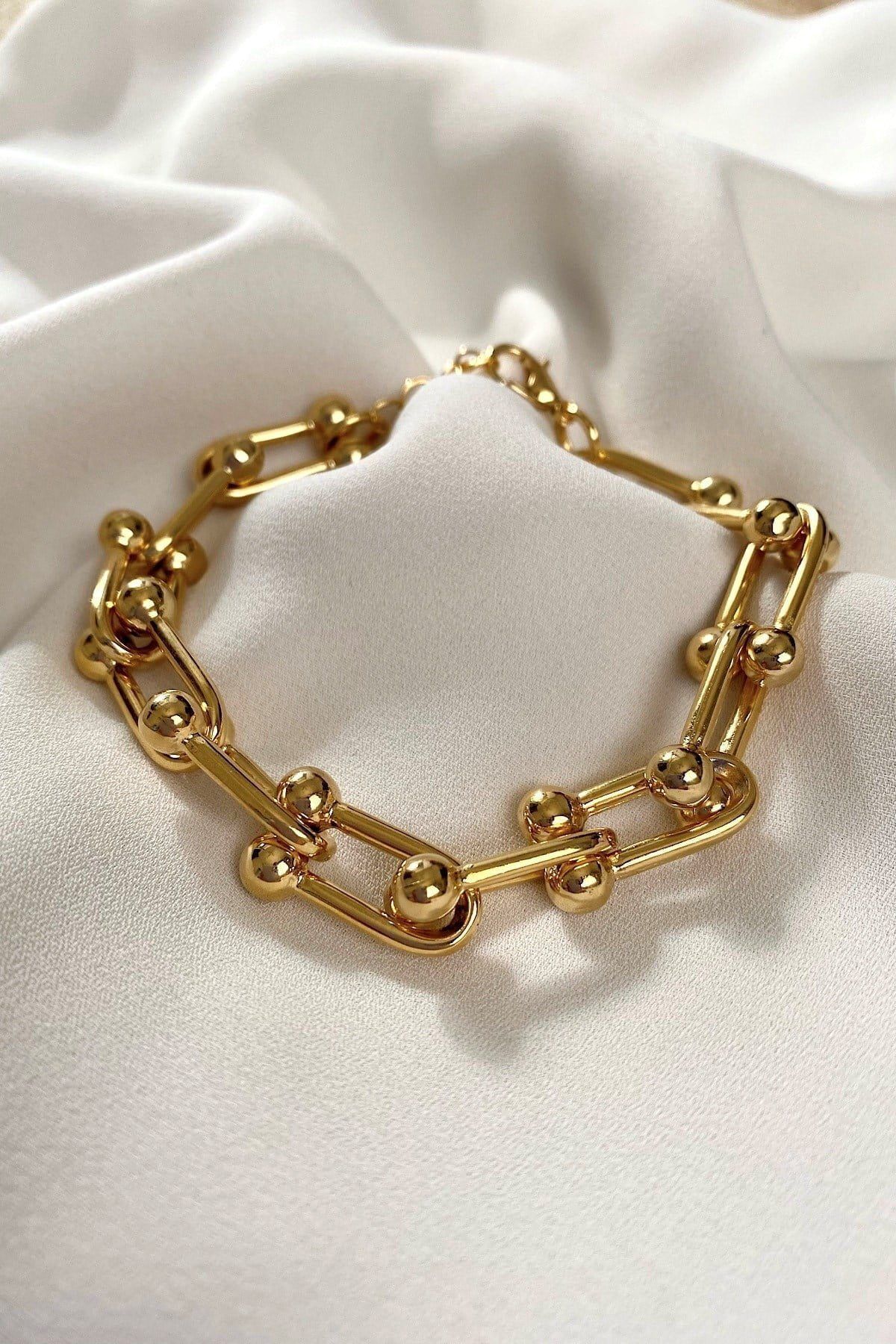 Premium Blanca Tifany Gold Zincir Kadın Bileklik