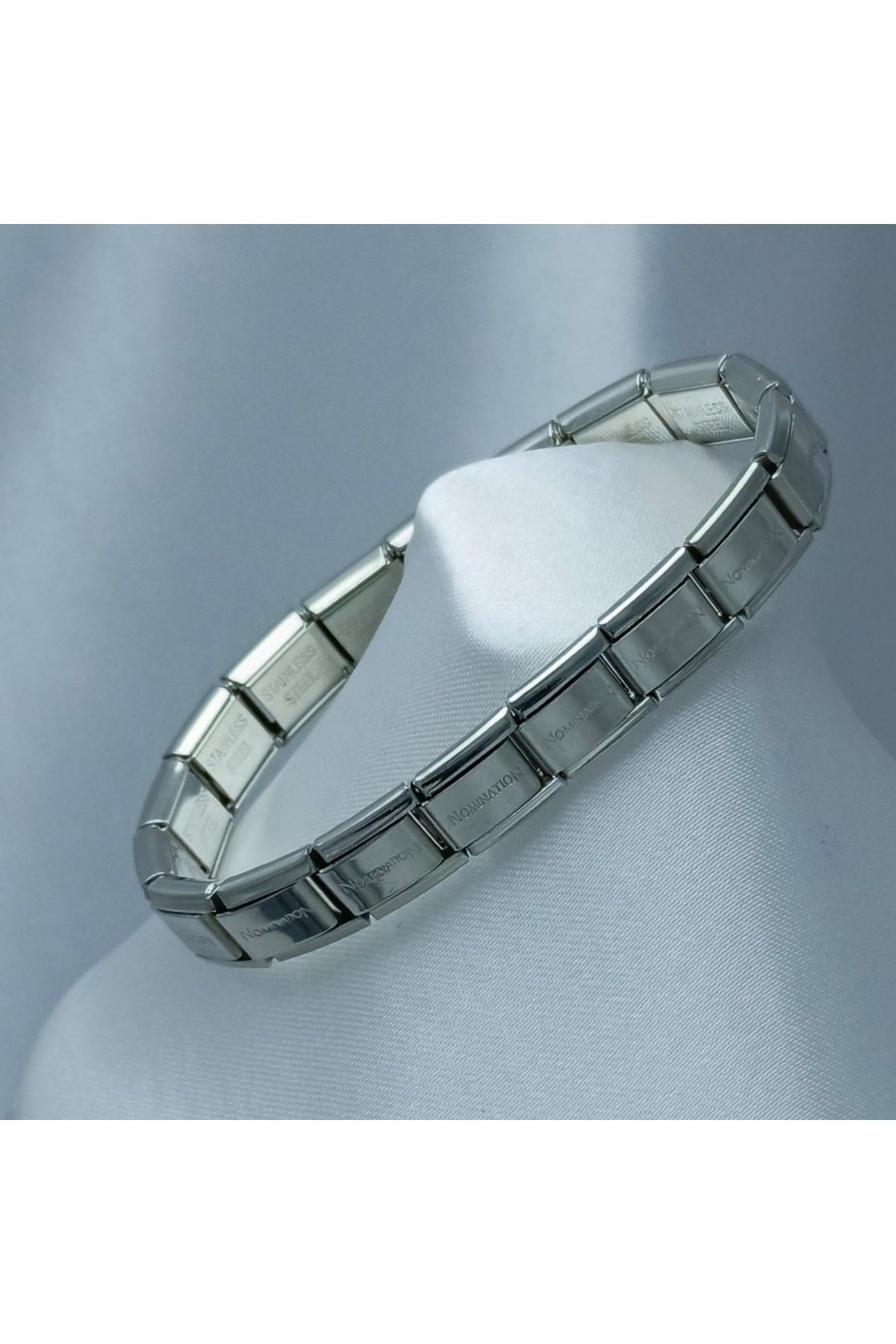 İtalyan Charm Gümüş Renk Çelik Bileklik-Unisex