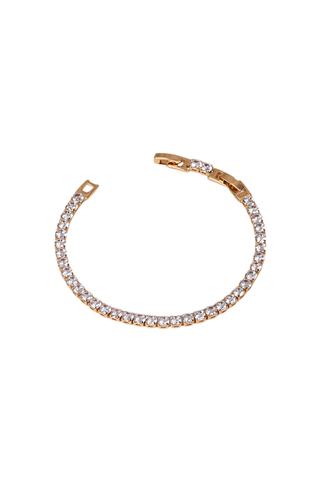 Kare Kesim Su Yolu Zirkon Taşlı Çelik Kadın Bileklik – Modern