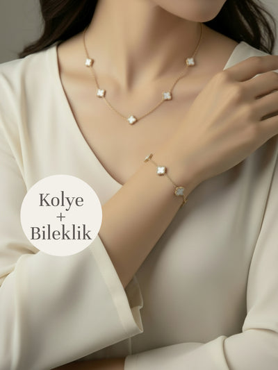 Mini Yonca Modeli 2'li Çelik Set