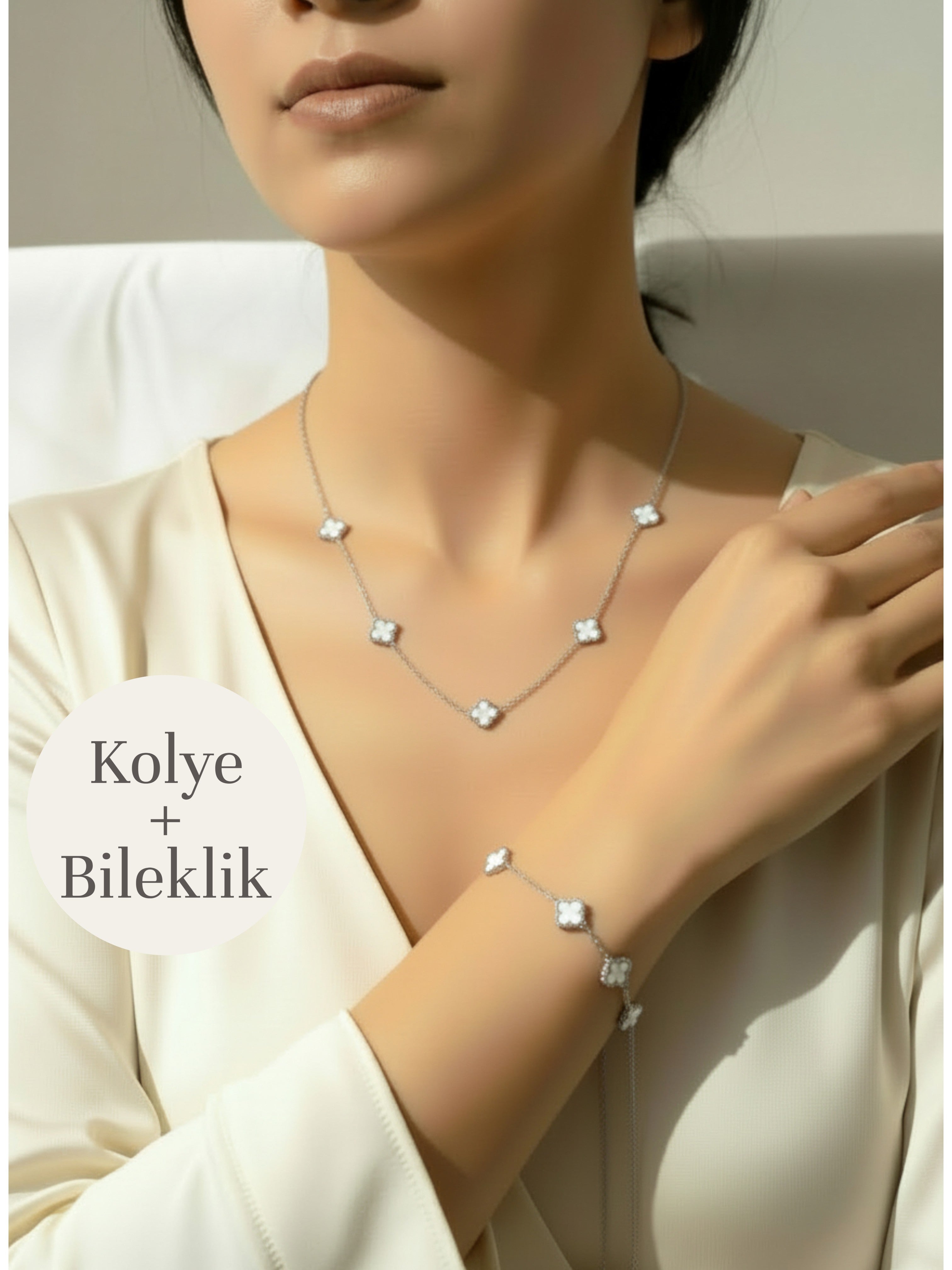 Mini Yonca Modeli 2'li Çelik Set