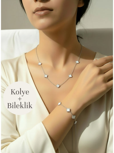 Mini Yonca Modeli 2'li Çelik Set