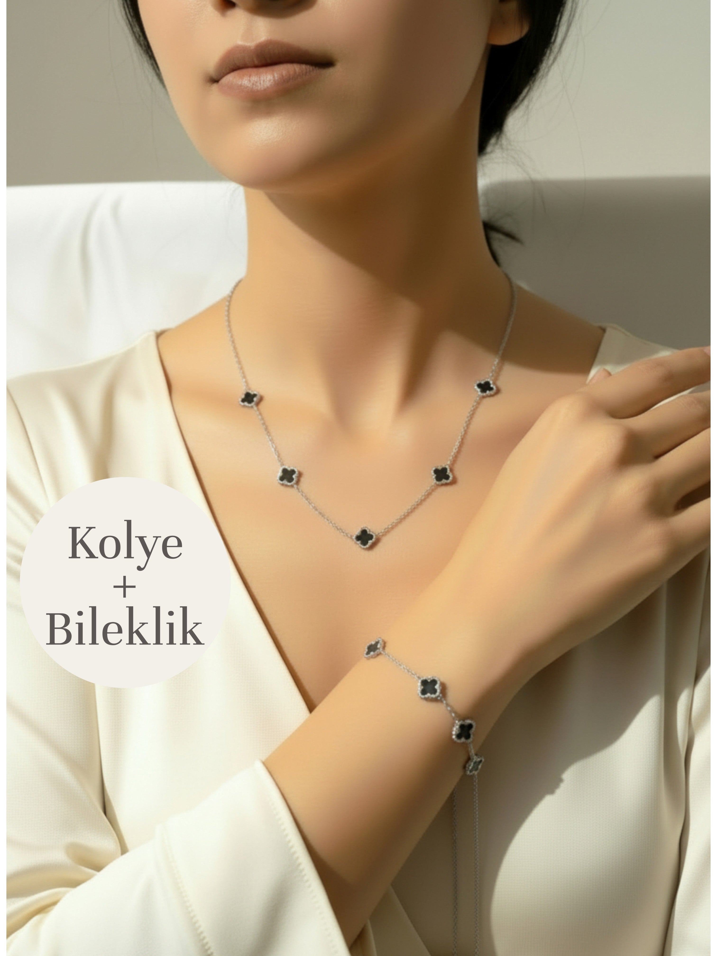 Mini Yonca Modeli 2'li Çelik Set