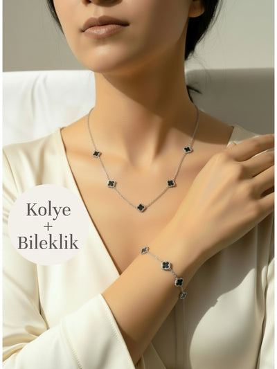 Mini Yonca Modeli 2'li Çelik Set