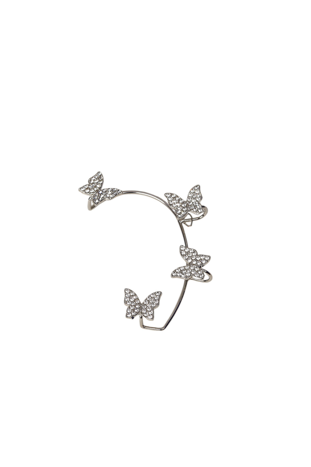 Zirkon Taşlı Kelebek Earcuff Kıkırdak Küpe