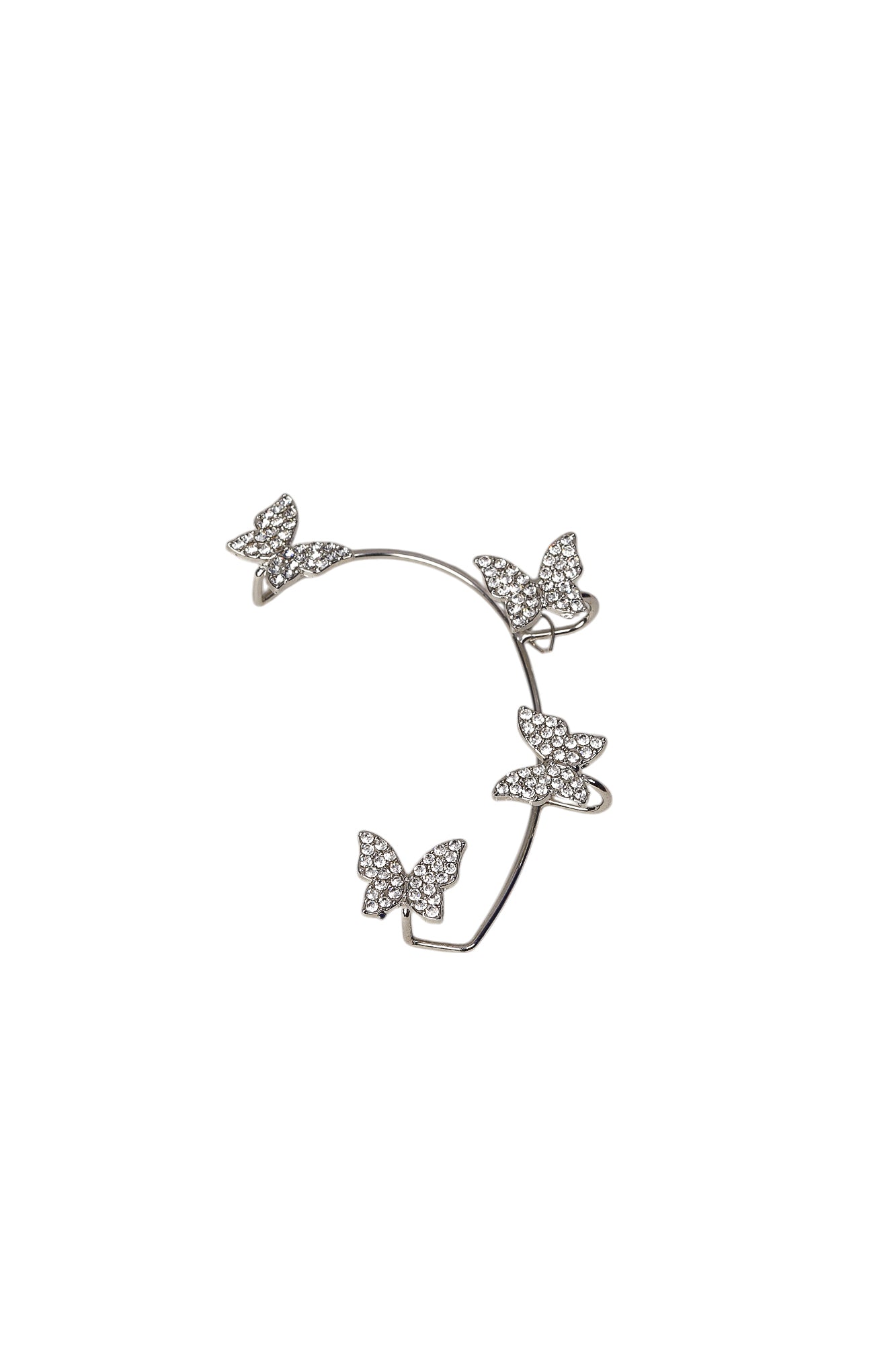 Zirkon Taşlı Kelebek Earcuff Kıkırdak Küpe