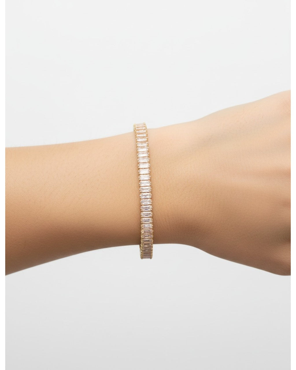 Su Yolu Zirkon Taşlı Kadın Çelik Bileklik