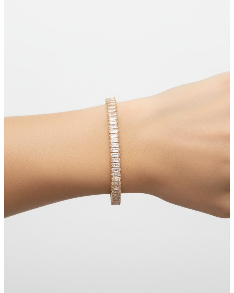 Su Yolu Zirkon Taşlı Kadın Çelik Bileklik