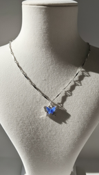 İkili Kelebek Çelik Kadın Kolye - Sevgiliye Hediye