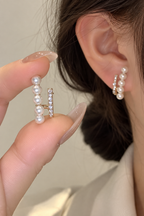 İnci Detaylı Kadın Küpe – Taşlı Şık Kadın Küpe