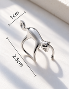 Kedi Figürlü Kulak Kıkırdak Küpesi – Kedi Tasarımlı Ear Cuff Kadın Küpe