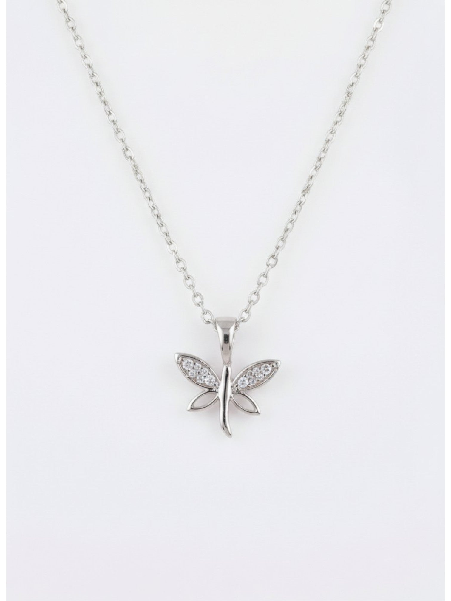 Minimal Yusufçuk Zirkon Taşlı Çelik Kolye