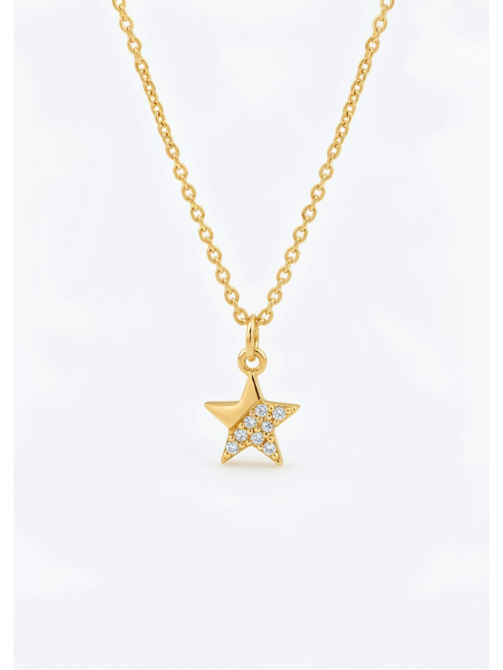 Yıldız Figürlü Zirkon Taşlı Çelik Kolye – Minimal Şık Kadın Kolye