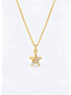 Yıldız Figürlü Zirkon Taşlı Çelik Kolye – Minimal Şık Kadın Kolye