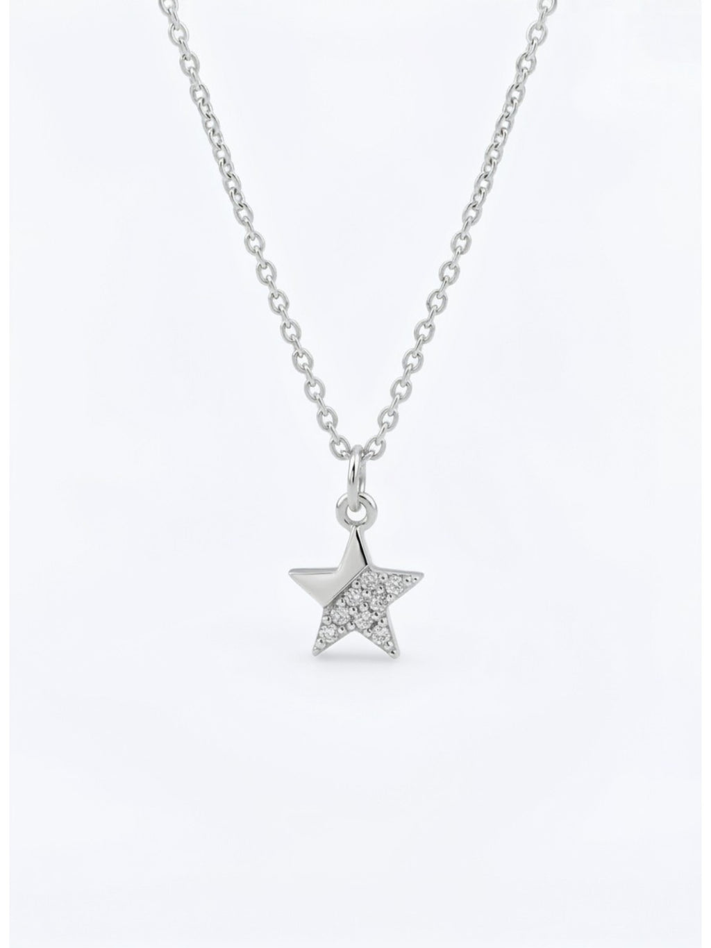 Yıldız Figürlü Zirkon Taşlı Çelik Kolye – Minimal Şık Kadın Kolye