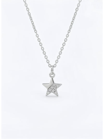 Yıldız Figürlü Zirkon Taşlı Çelik Kolye – Minimal Şık Kadın Kolye