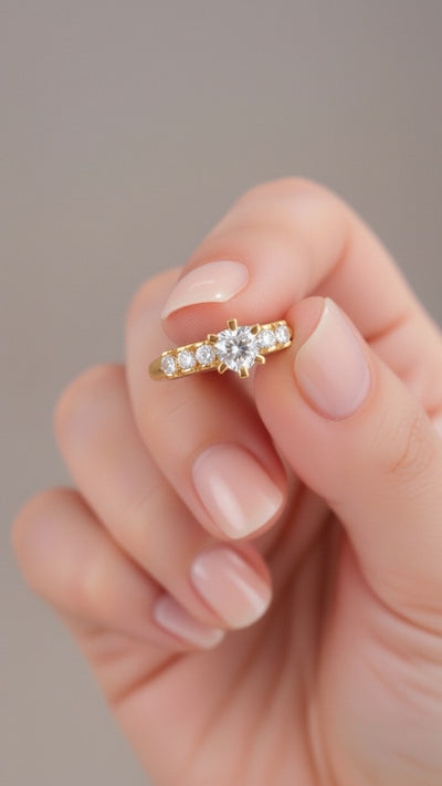 Tek Taş Zirkon Taşlı Çelik Yüzük