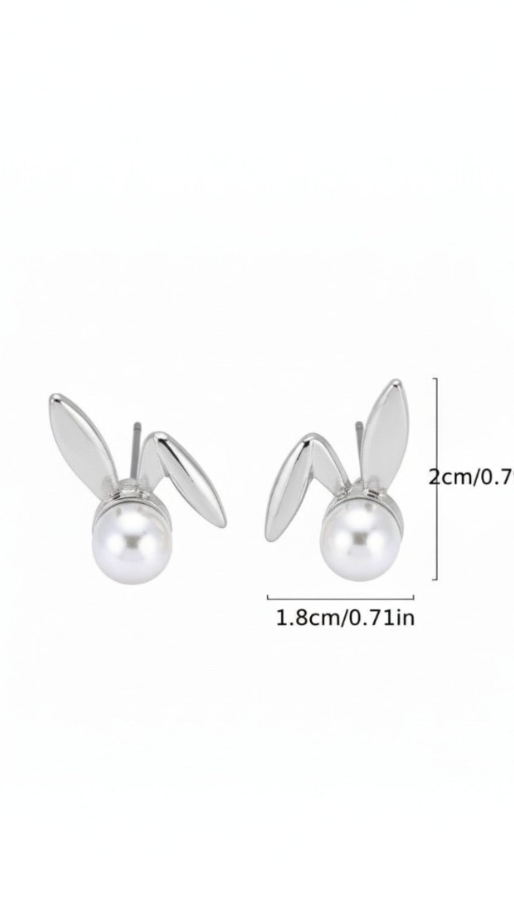 Tavşan Kulak İncili Küpe – Minimal Kadın Küpe
