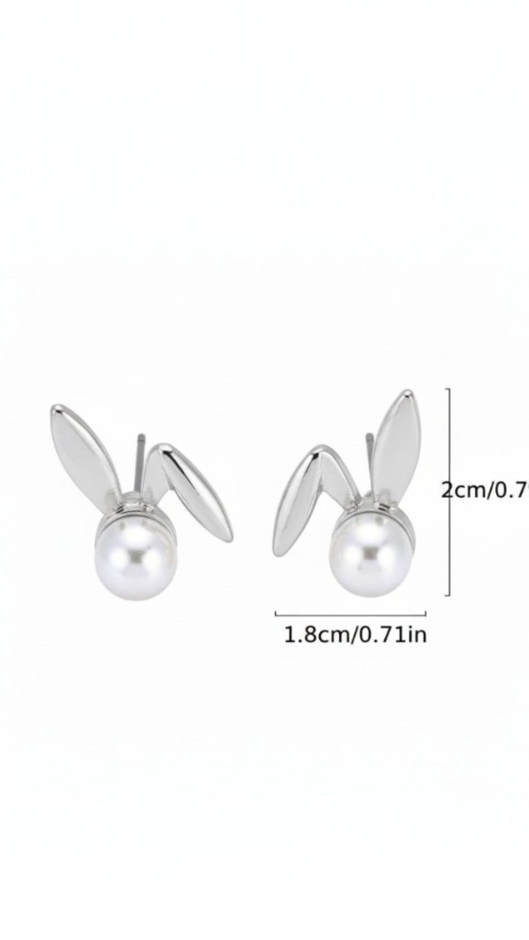 Tavşan Kulak İncili Küpe – Minimal Kadın Küpe