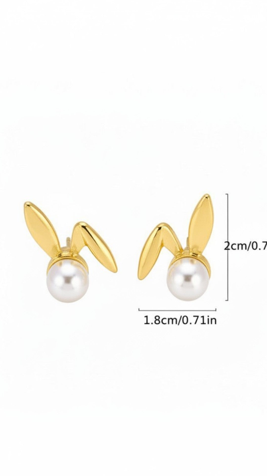 Tavşan Kulak İncili Küpe – Minimal Kadın Küpe