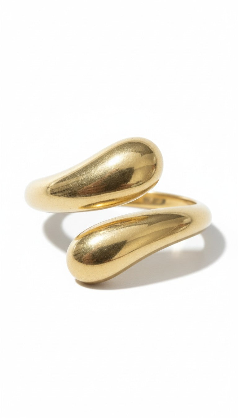 Organik Form Ayarlanabilir Yüzük | Kararmaz Çelik Yüzük