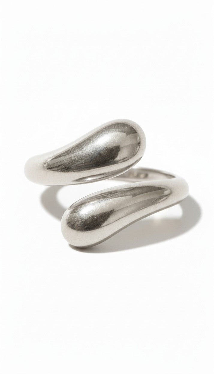 Organik Form Ayarlanabilir Yüzük | Kararmaz Çelik Yüzük