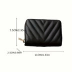 Kadınlar İçin Şık Cüzdan | Geniş Kapasiteli Kartlık, Fermuarlı Kapanış, Altın Tonlu Donanım Detaylı Tasarım