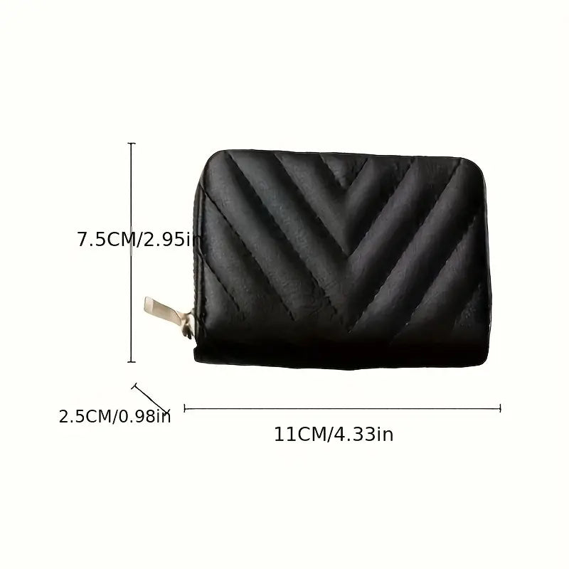 Kadınlar İçin Şık Cüzdan | Geniş Kapasiteli Kartlık, Fermuarlı Kapanış, Altın Tonlu Donanım Detaylı Tasarım